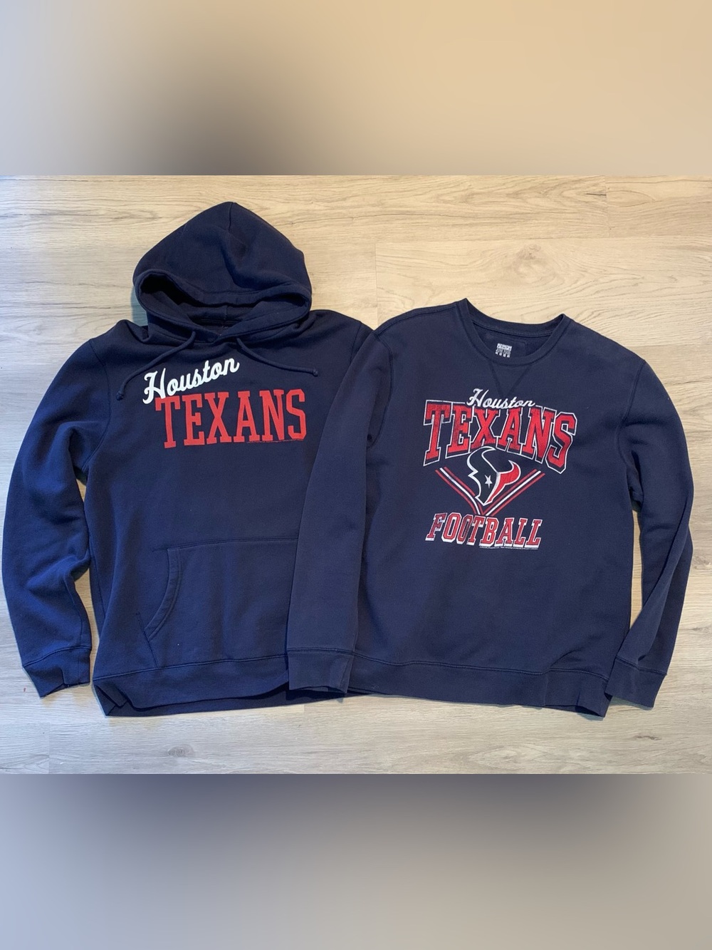 Houston Texans Navy Graphic Sweatshirt / Hoodie Set Mens XL